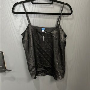 NWT Old Navy Black Satin Cami Top